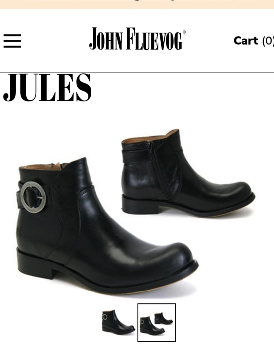 John Fluevog Shoes - John Fluevog Black Leather Ankle Adrian Jules Booties with Silver Buckle Size 8